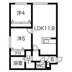 Halenix札幌医大前の物件間取画像